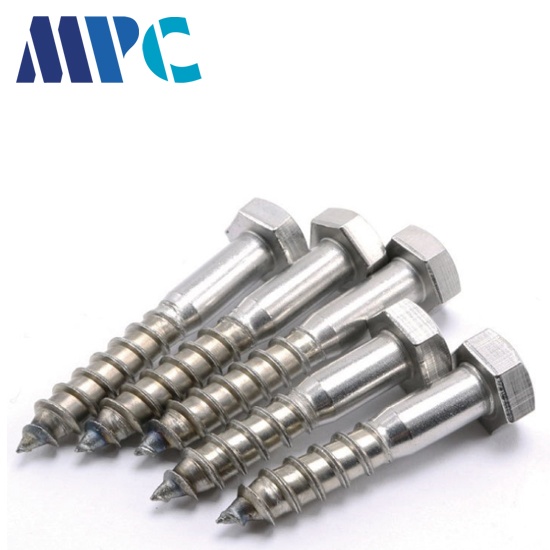 304 Stainless Steel Hexagon Wood Screws Hexagon Self Tapping Screws Furniture Cabinet Screws M6M8M10