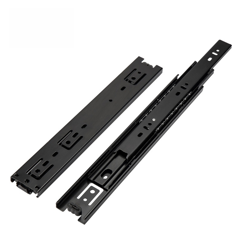 3-section steel ball drawer Furniture slide rail Three-section drawer guide Quiet three-section slide drawer rail