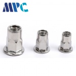 Customized rivets stainless steel screw fasteners flat head half hex blind rivet nuts M4-M12