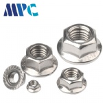 304 stainless steel hexagonal flange nut 201 flower tooth anti-skid anti-loosening lock nut national standard M3M4M5-M20