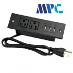 Furniture socket One three-hole with double USB charging hotel furniture concealed multifunctional desktop wiring socket