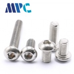 304 stainless steel round head hexagon socket screw 7380 mushroom head hexagon socket bolt M3-M6