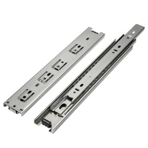 3-section steel ball drawer Furniture slide rail Three-section drawer guide Quiet three-section slide drawer rail