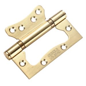 Folding stainless steel hinge no slot door Wooden door quiet bearing hinge set 4 inches 3.0 thick