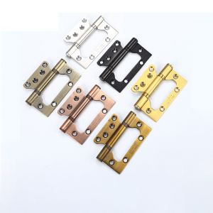 Folding stainless steel hinge no slot door Wooden door quiet bearing hinge set 4 inches 3.0 thick