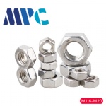 304 hexagonal nut female lock female M3-M20 stainless steel hexagon nut